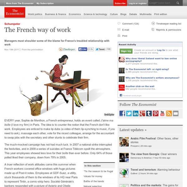 Schumpeter: The French way of work