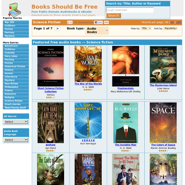 Science fiction - Free Audio Books - Downloads for mp3, iPod, Kindle and eBook