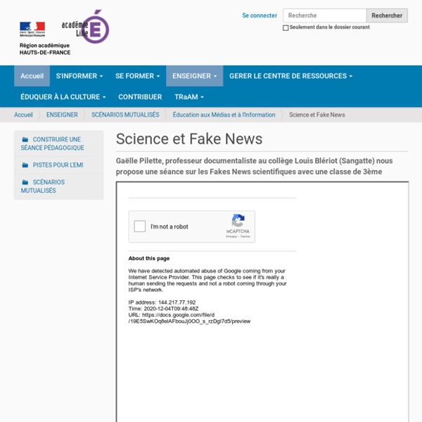 Science et Fake News