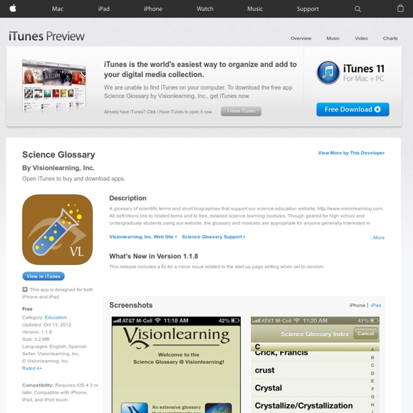 Science Glossary on the App Store