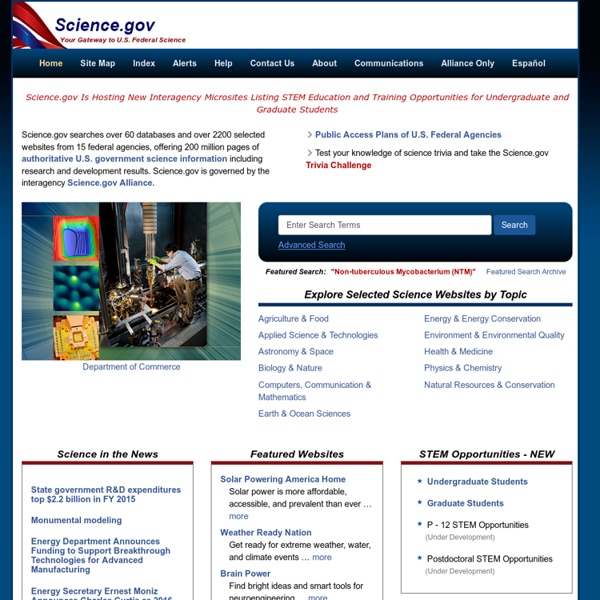 Science.gov: USA.gov for Science