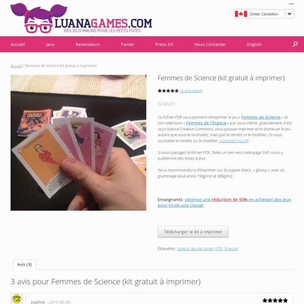 Femmes de Science (kit gratuit à imprimer)