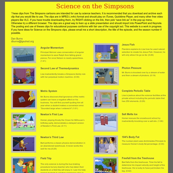 Science on the Simpsons