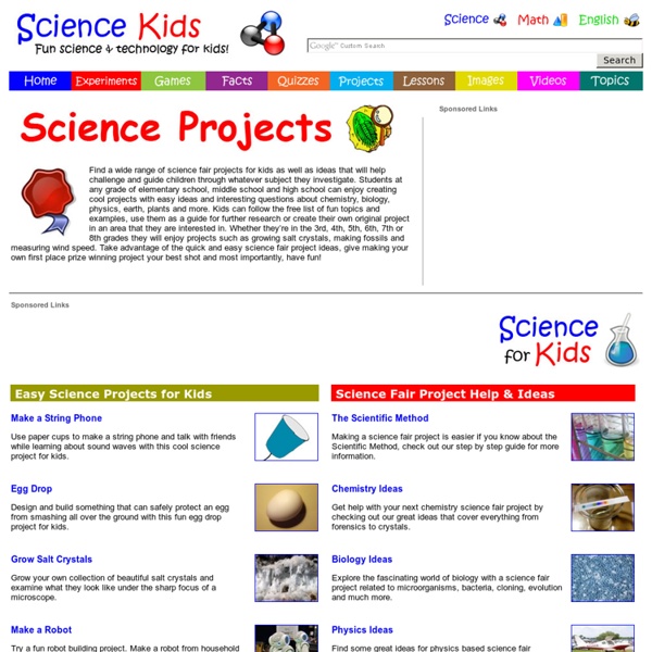 Science Fair Projects for Kids - Easy Ideas, Free List of Fun Topics, Grade, School