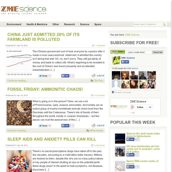 ZME Science - science news, research, health, environment, space