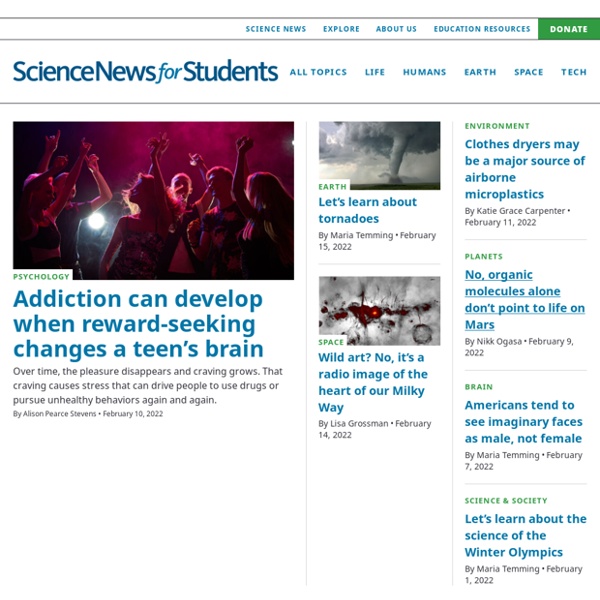News and feature articles from all fields of science