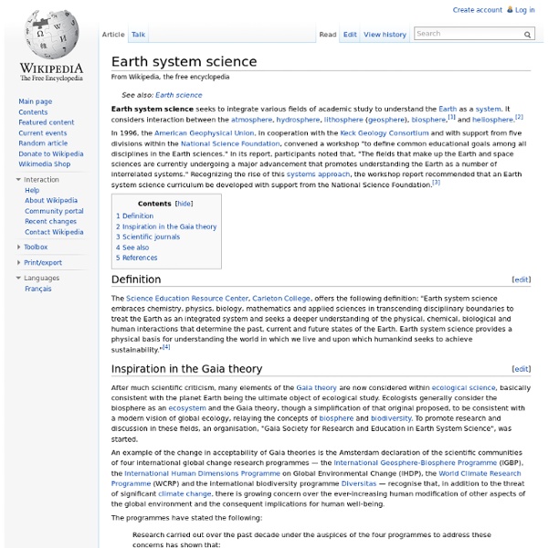 Earth system science