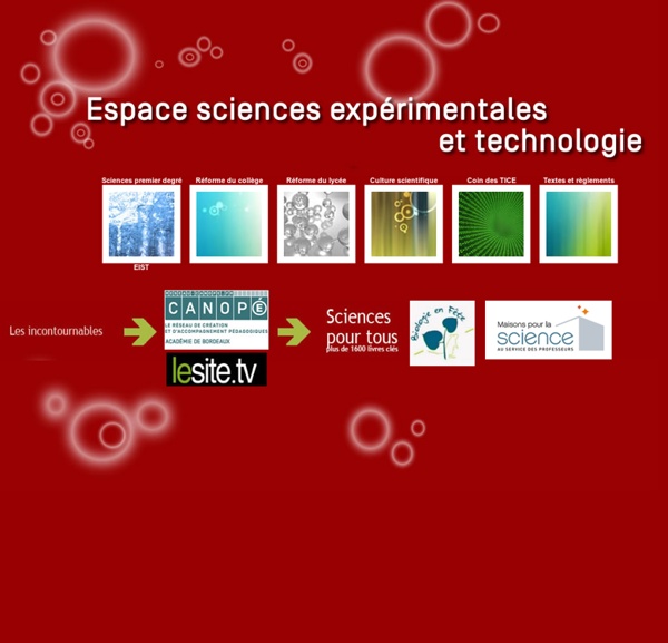 Espaces sciences expérimentales - Bordeaux