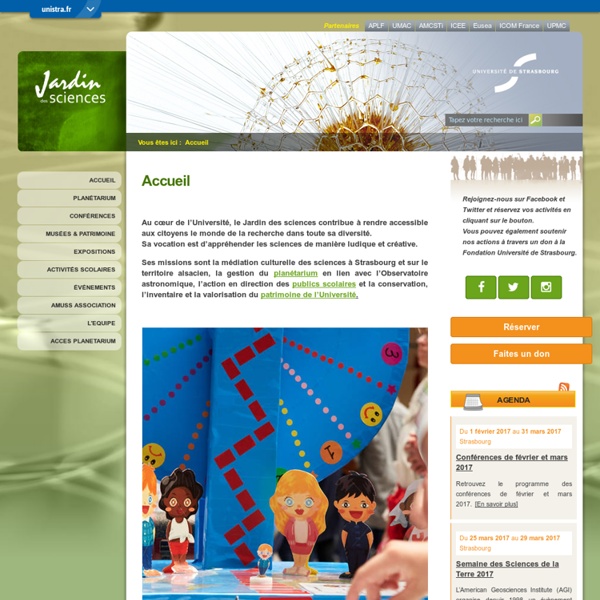 Jardin des Sciences : Accueil - Université de Strasbourg