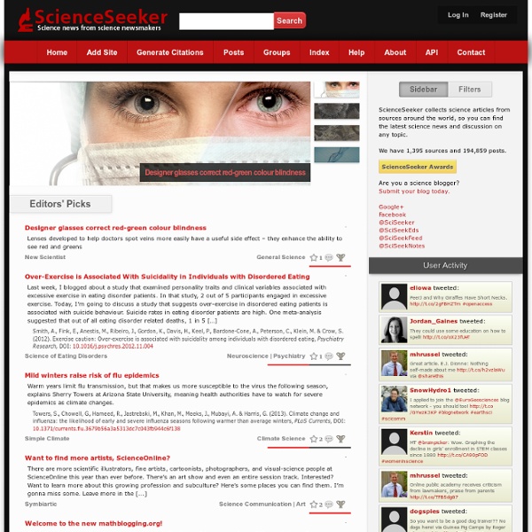 Science News Aggregator Pearltrees