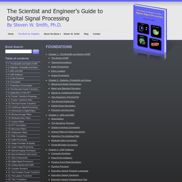 The Scientist and Engineer's Guide to Digital Signal Processing's Table of Content