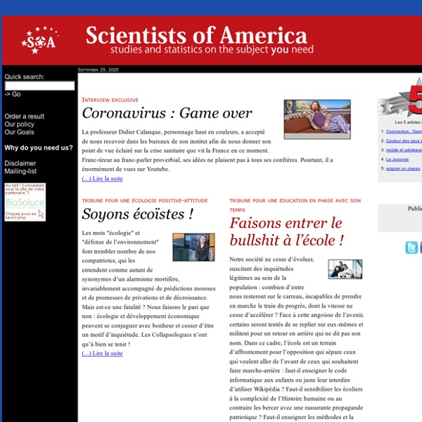 Scientists of America : Science of anyone - Web edition