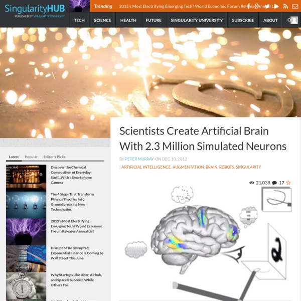 Scientists Create Artificial Brain With 2.3 Million Simulated Neurons
