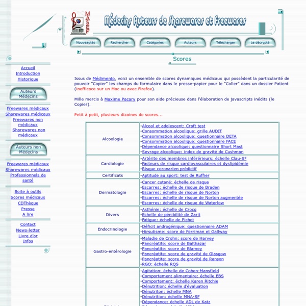 Scores médicaux