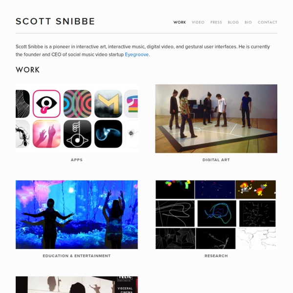 Scott Sona Snibbe: Interactive Art