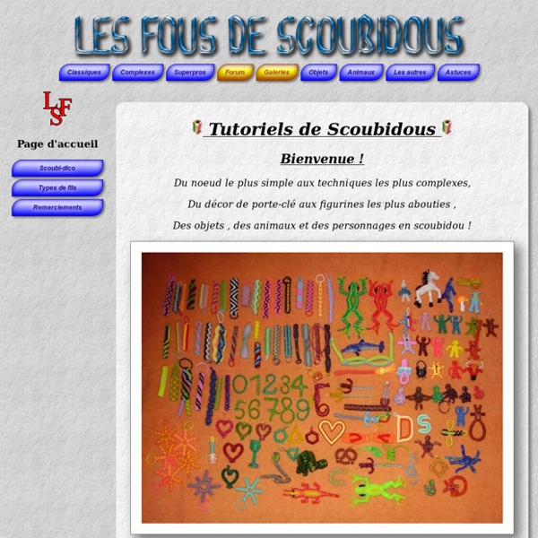 Scoubidous : les tutoriaux