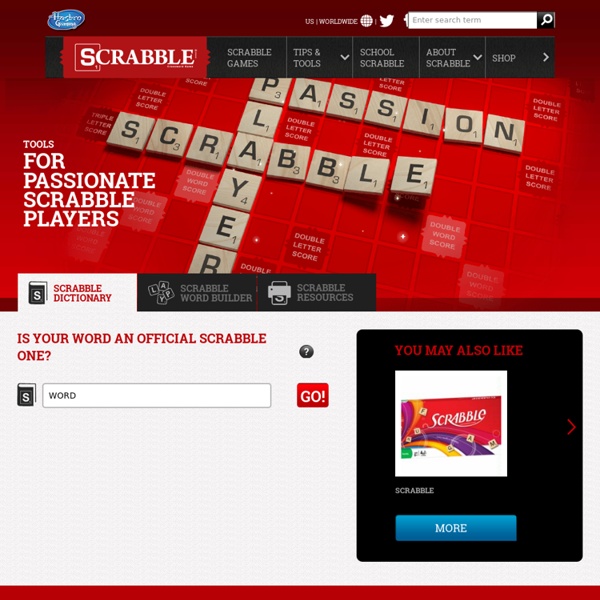 Scrabble Dictionary, Word Builder, Score Sheets and More