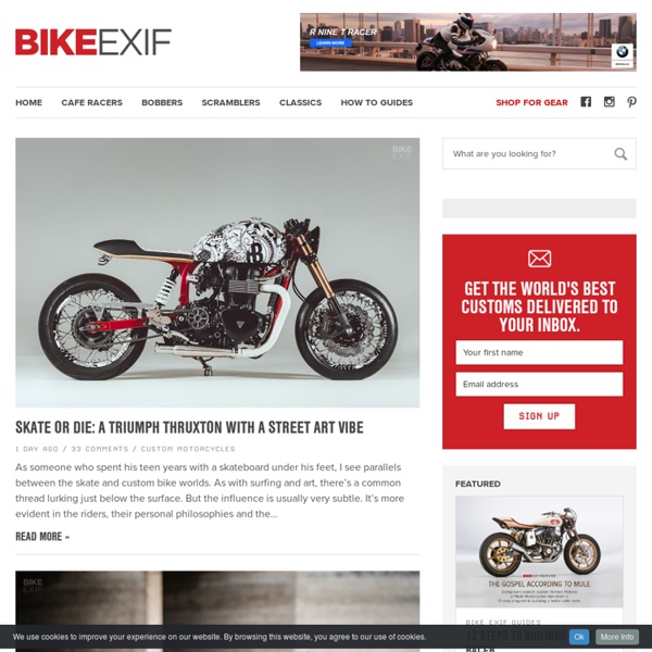 Cafe racers, custom motorcycles and bobbers