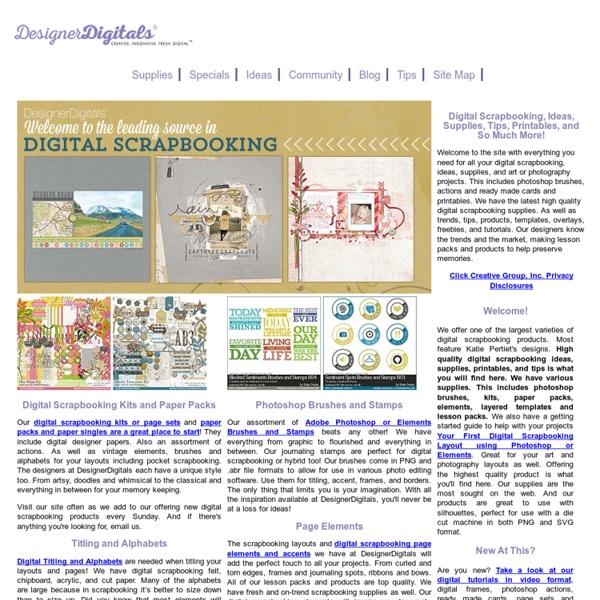 Digital Scrapbooking Ideas and Supplies - DesignerDigitals