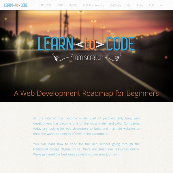 A Web Development Roadmap for Beginners