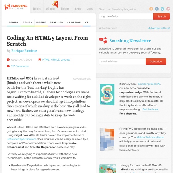 Coding A HTML 5 Layout From Scratch - Smashing Magazine