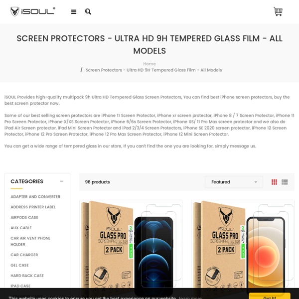 Screen Protectors - Ultra HD 9H Tempered Glass Film - All Models
