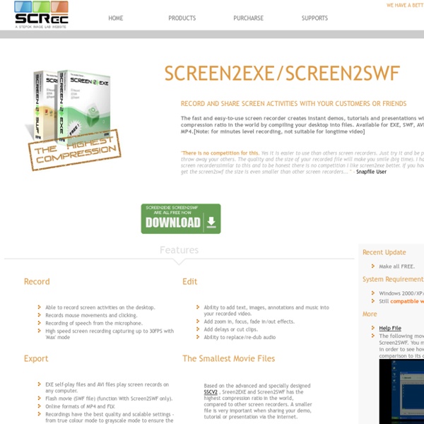 Scree2Exe-record screen with smallest file