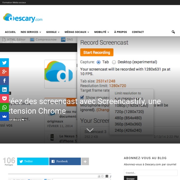 Créez des screencast avec Screencastify, une extension Chrome