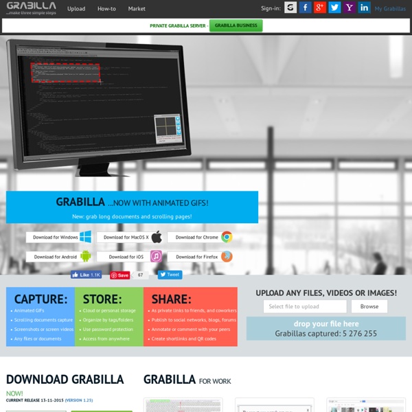 Grabilla – ScreenShot and ScreenCast tool - Take a screenshot or screencast!