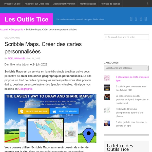 Scribble Maps. Créer des cartes personnalisées