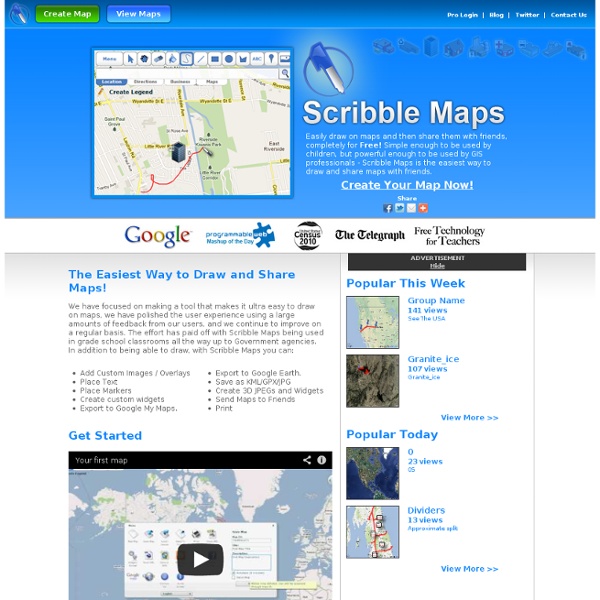 Scribble Maps - Draw on google maps with scribblings and more!