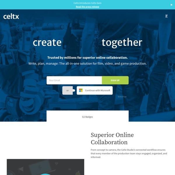 Celtx - Free Scriptwriting & All-In-One Production Studios