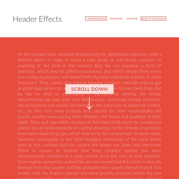 On Scroll Header Effects with CSS Transitions