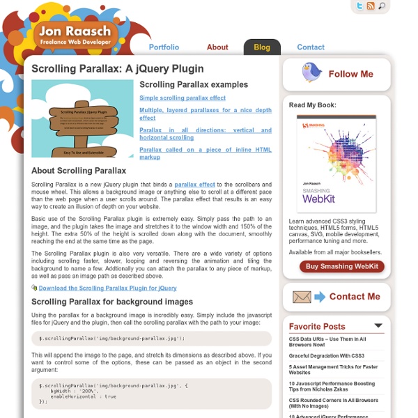 Scrolling Parallax: A jQuery Plugin