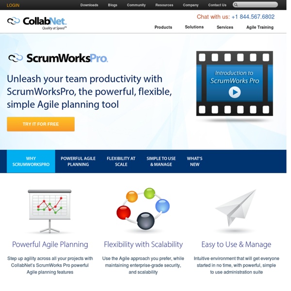 Scrum Tools - ScrumWorks Pro &amp; ScrumWorks Basic
