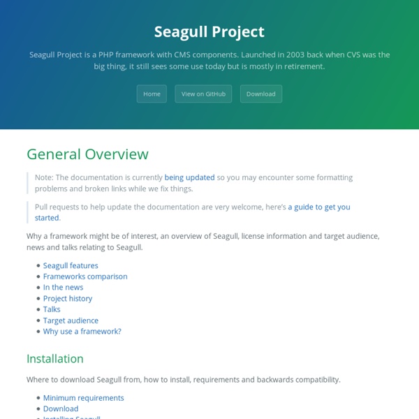 Seagull - Framework PHP