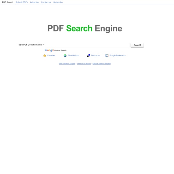 PDF Search Engine - Find free PDF books online