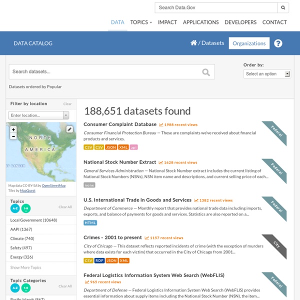 Search for a Dataset - Data.gov