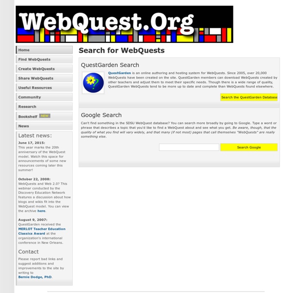 Search for WebQuests
