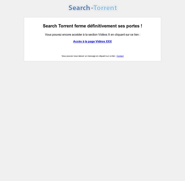 Search Torrent : Moteur de recherche bittorrent