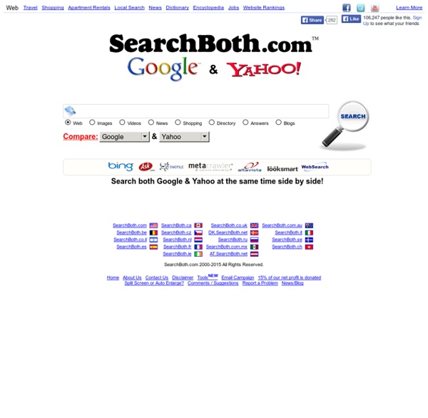 SearchBoth.com-Search both Google & Yahoo at the same time!