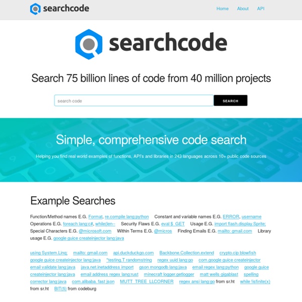 Source code search engine