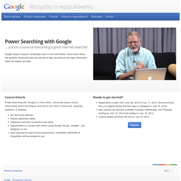 Power Searching with Google – Inside Search – Google