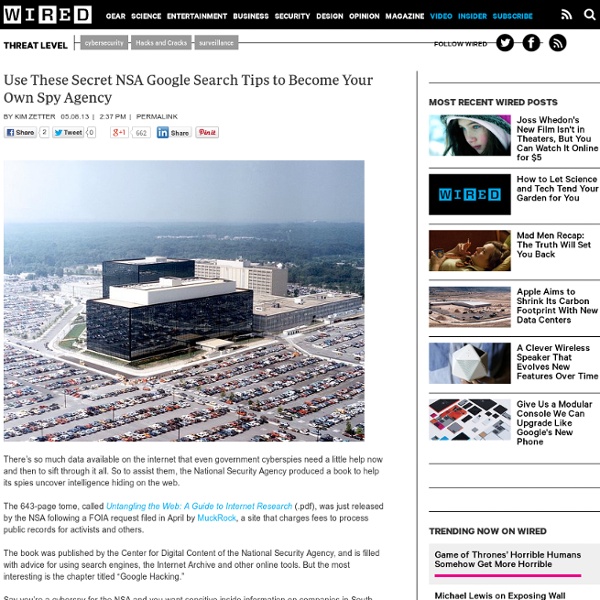 Use These Secret NSA Google Search Tips to Become Your Own Spy Agency