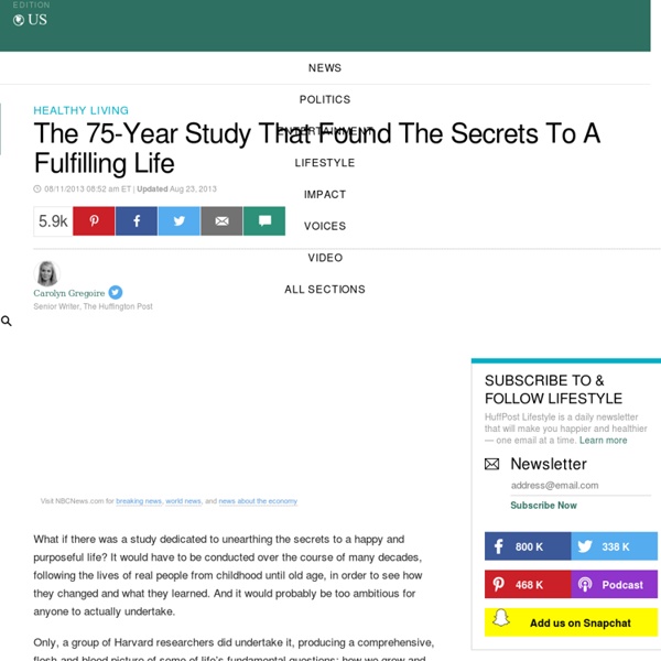 The 75-Year Study That Found The Secrets To A Fulfilling Life