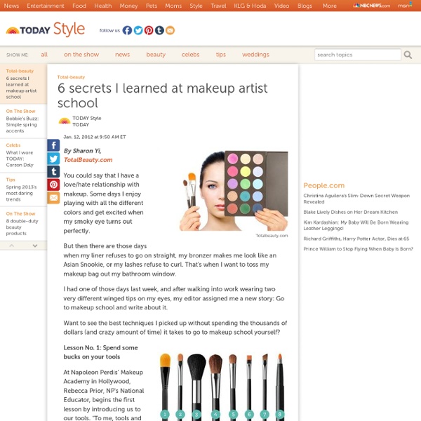 6 secrets I learned at makeup artist school - StumbleUpon