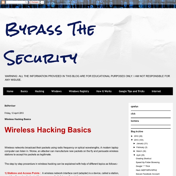Bypass The Security: Wireless Hacking Basics