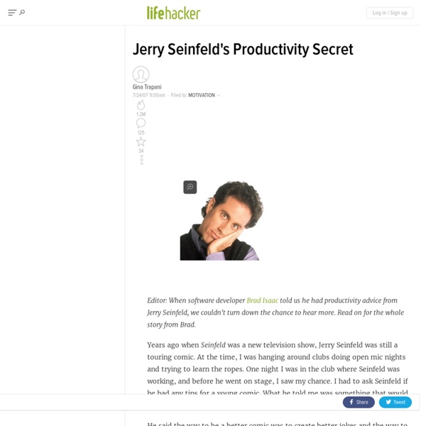Jerry Seinfeld's Productivity Secret