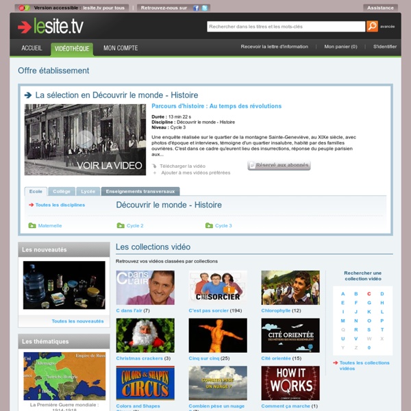 Lesite.tv : sélection de la semaine pour les établissements