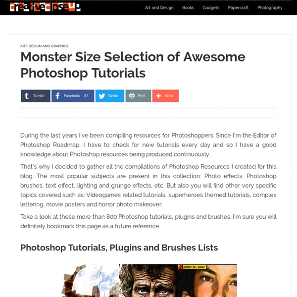 Monster Size Selection of Awesome Photoshop Tutorials
